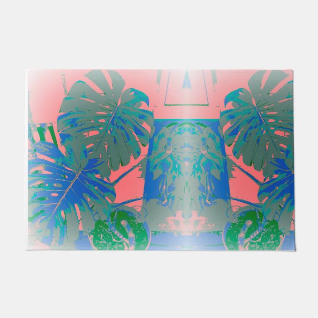 Tapete Folhas de Monstera Tropicais (Frente)