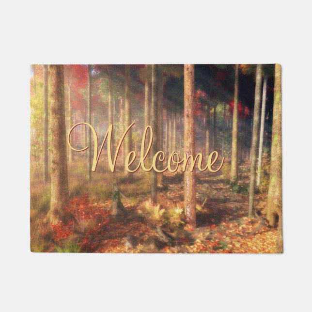 Tapete Folhas de porta Dourada (Frente)