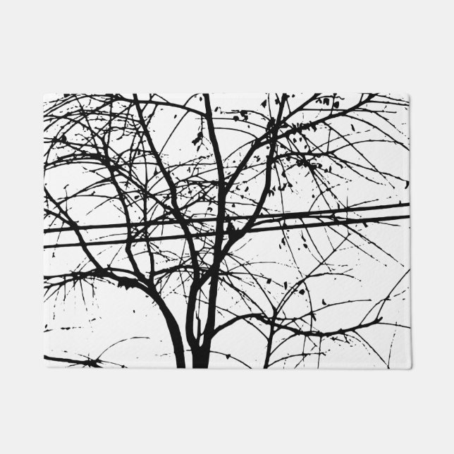 Tapete Folhas, Ramais E Linhas De Energia Na Queda (Frente)