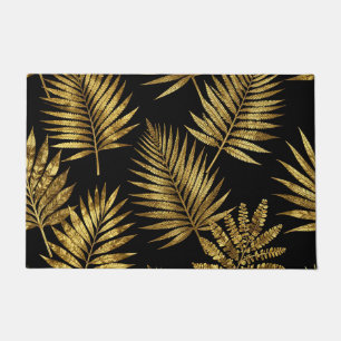Tapete Folhas Tropicais Douradas Luxo Padrão