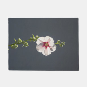 Tapete Folhas verdes e verdes, cor-de-rosa, com flor rosa