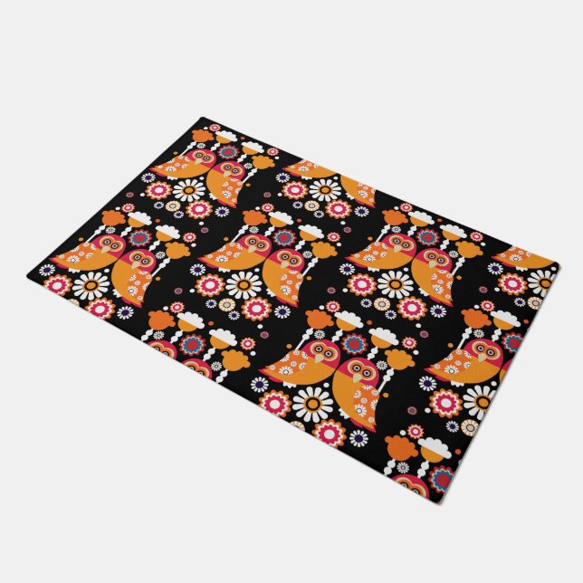 Tapete Folk Art Owl (Inclinado)