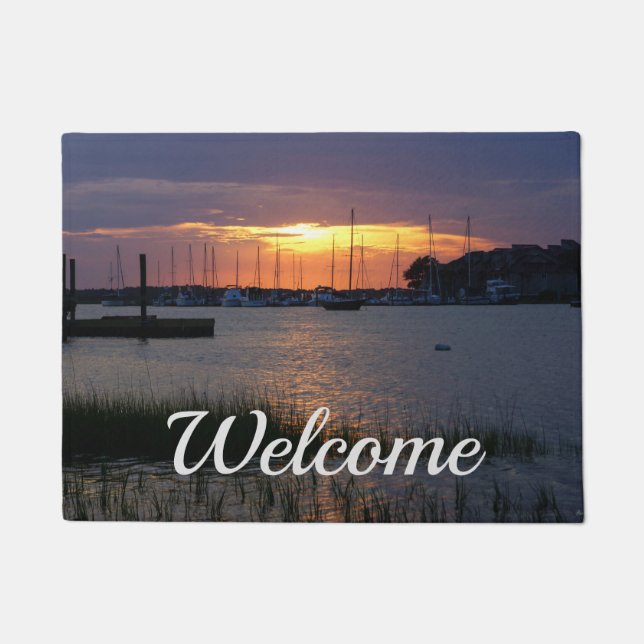 Tapete Folly River Sunset Welcome Doormat (Frente)