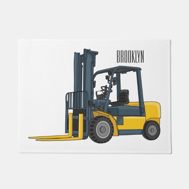 Tapete Forklift cartoon illustration (Frente)