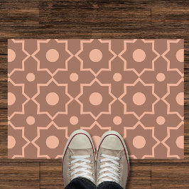 Tapete Forma Geométrica Rosa Poeira de Mocha Mousse Moder