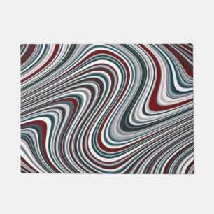 Tapete Formas de Abstrato de Maroon e Azul-Teal