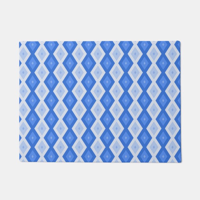 Tapete Formas de diamante azul (Frente)