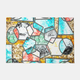 Tapete Formas geométricas com texturas esbranquiçadas est