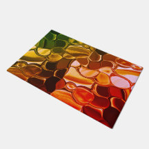 Formas redondas que migram de vermelho para esverd