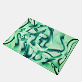 Tapete Formas verdes curvas de acrílico, alguns tons de m