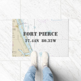 Tapete Fort Pierce FL Latitude Longitude Barco Náutico