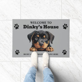Tapete Foto de cachorro Rottweiler fofo