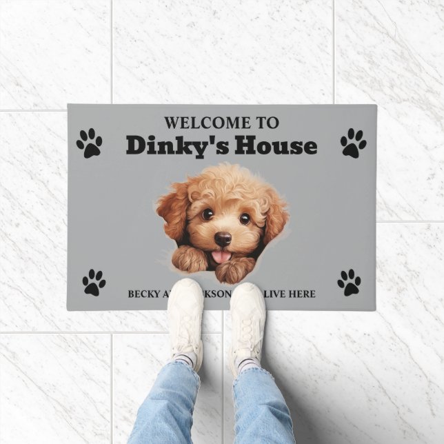 Tapete Foto de Cão de Poodle (Interior)