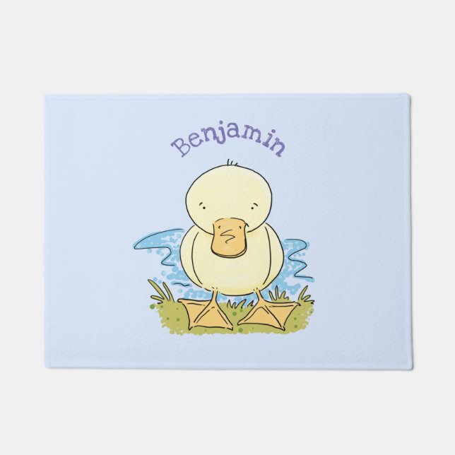 Tapete Foto de desenho animado de bebê amarelo-branco (Frente)