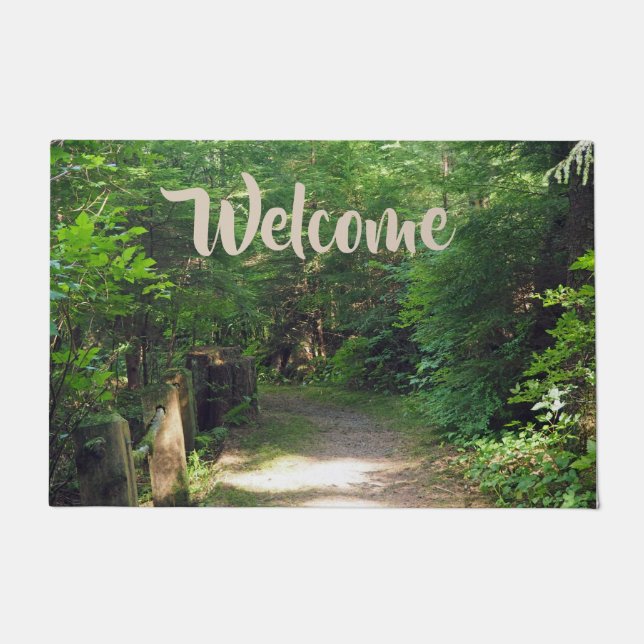 Tapete Foto do Caminho da Floresta do Alaska Tongass (Frente)