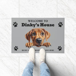 Tapete Foto do Cão Ridgeback, rodesiano, cúbico