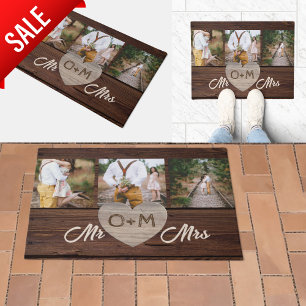 Tapete Foto do Newlyweds Bem-vindo a Nova Casa Sr. Rustic