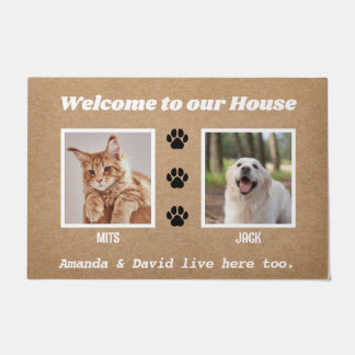 Tapete Foto Personalizada 2 Pet Da Casa De Cães Engraçado