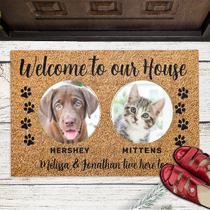 Tapete Foto Personalizada 2 Pet Da Casa De Cães Engraçado