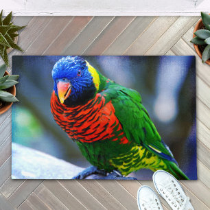 Tapete Fotografia estilosa do lorikeet vermelho azul verd