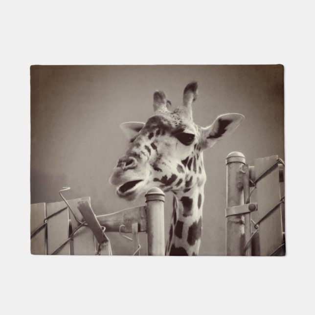 Tapete Fotografia Girafa - Estilo Vintage (Frente)