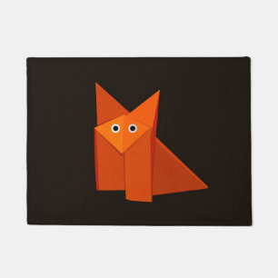 Tapete Fox bonito escuro de Origami
