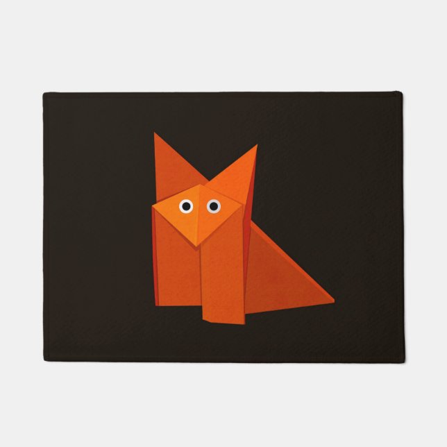 Tapete Fox bonito escuro de Origami (Frente)
