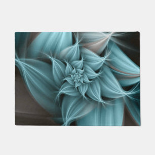 Tapete Fractal de Flor Turquesa Incrível
