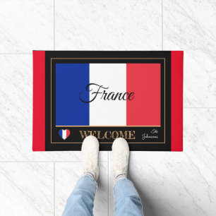 Tapete França & Francês Flag house mat /sport Bem-vindo