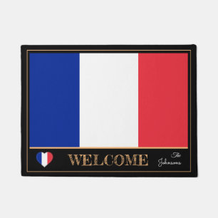 Tapete França & Francês Flag house mat /sport Bem-vindos