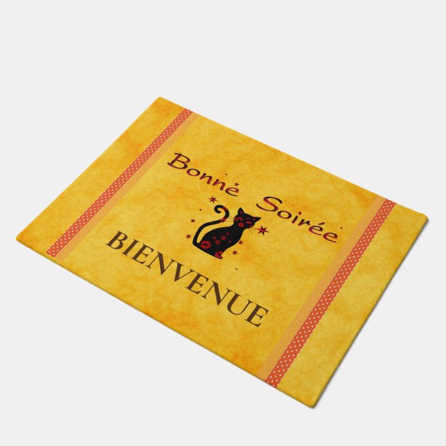 Tapete Francês:Bonne Soiree Doormat (Inclinado)