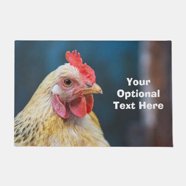 Tapete Frango de Texto Personalizado (Frente)