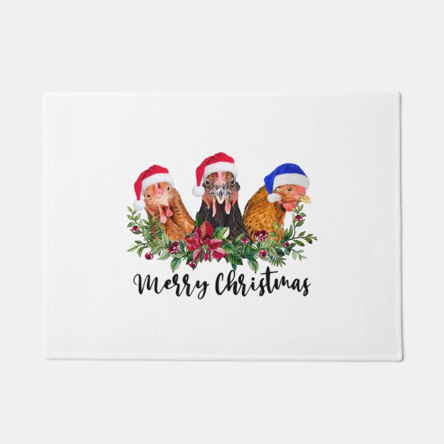Tapete Frango Feliz de Natal (Frente)