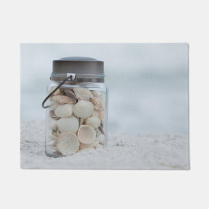 Tapete Frasco dos Seashells na praia   Florida