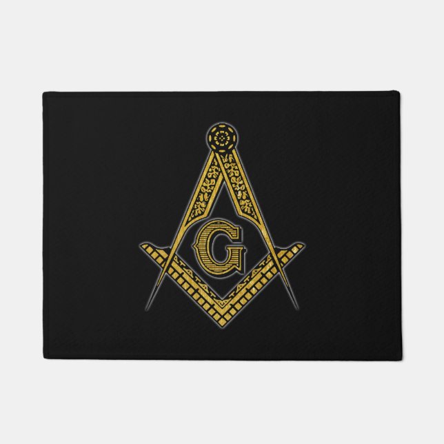 Tapete Freemason (preto & ouro) (Frente)