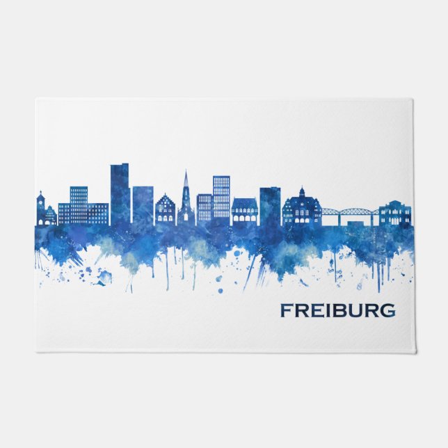 Tapete Freiburg Germany Skyline Blue (Frente)