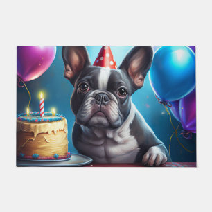 Tapete Frenchie Birthday Bash: Um Cachorro Francês Bonito