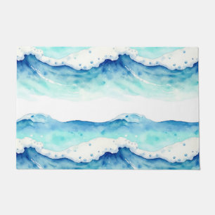 Tapete Fronteira de Ondas do Oceano em Aquarela