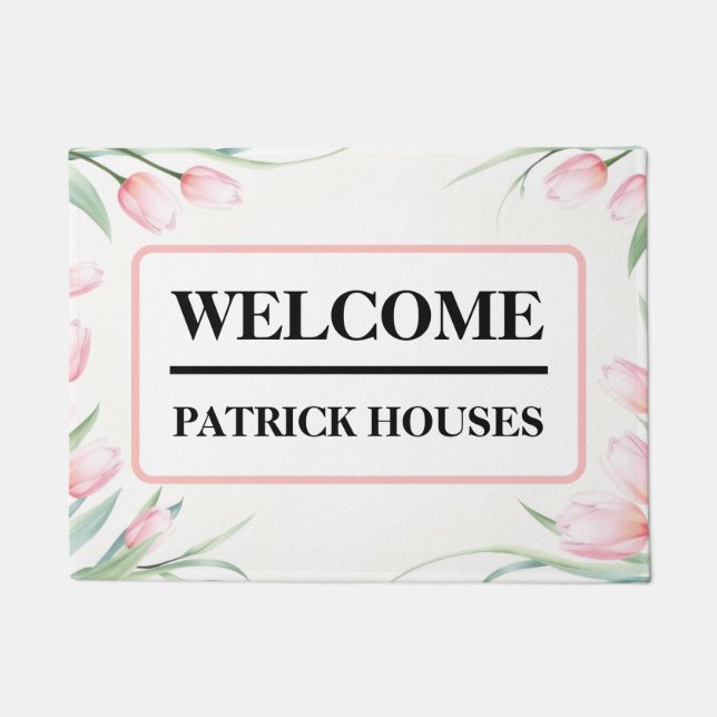 Tapete Fronteira de Tulipa Pastel Personalizada (Frente)