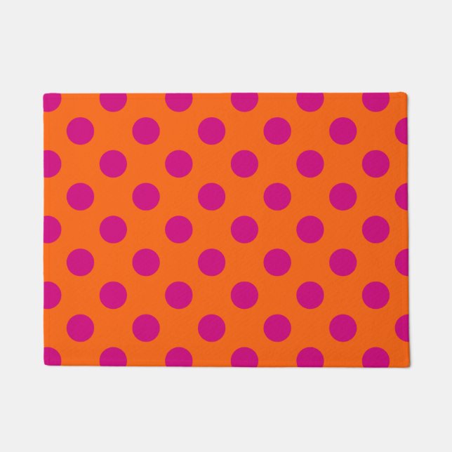 Tapete Fuchsia bolinhas em laranja (Frente)