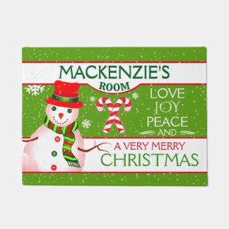 Tapete FUN Snowman for CHILD'S ROOM | GREEN Christmas