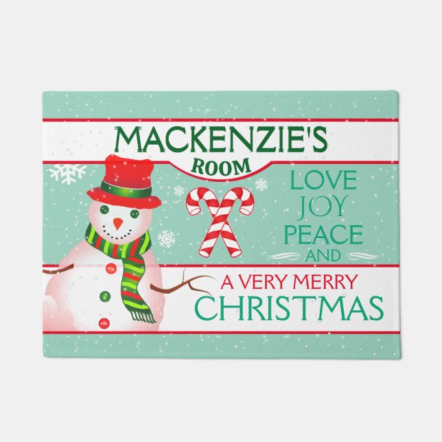 Tapete FUN Snowman for CHILD'S ROOM | TEAL Christmas (Frente)