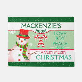 Tapete FUN Snowman for CHILD'S ROOM | Two GREEN Christmas