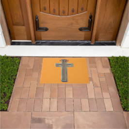 Tapete Fundo da Matriz Cruzada com Fundo Laranja