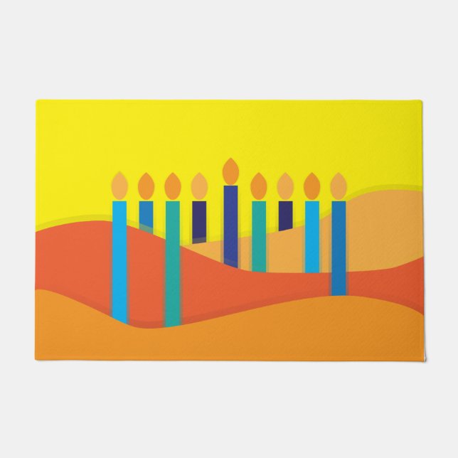 Tapete Fundo das Velas Amarelas Abstrato Orange (Frente)