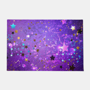 Tapete Fundo de folhas roxas com estrelas