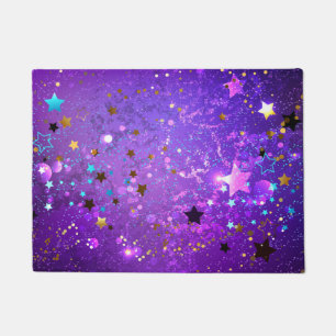 Tapete Fundo de papel alumínio roxo com estrelas