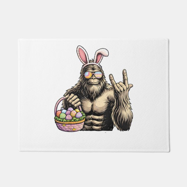 Tapete Funny Bigfoot Easter Egg Rock Sasquatch Easter Day (Frente)