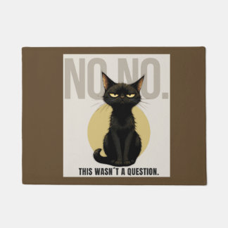 Tapete Funny Black Cat Welcome Mat – Sarcastic NO NO Cat