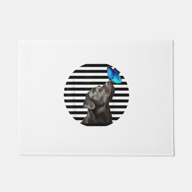 Tapete Funny Black Labrador Retriever Lab Proprietário De (Frente)